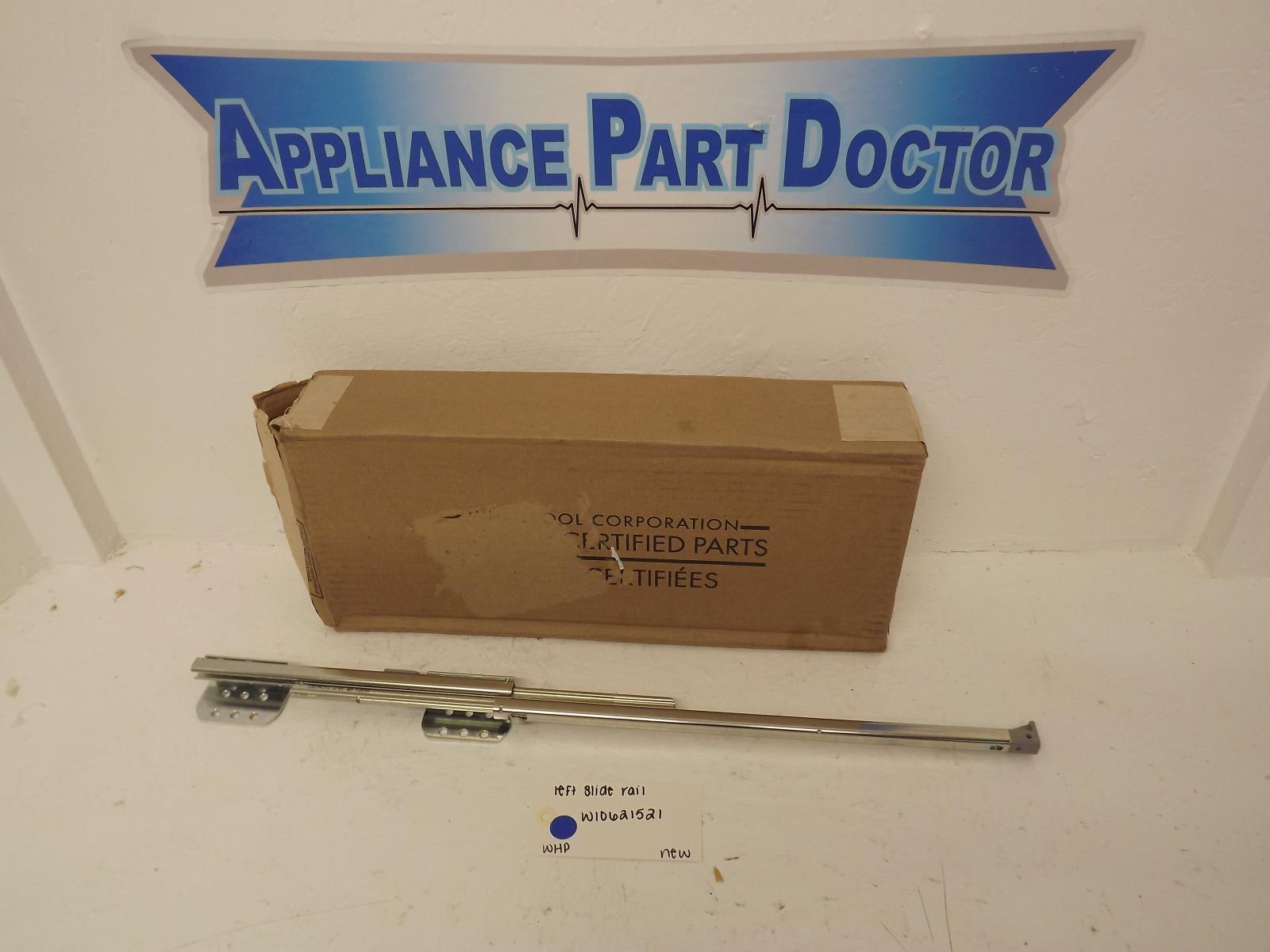 Whirlpool Refrigerator W10621521 Left Slide Rail New Whirlpool Refrigerator W10621521 Left Slide Rail New